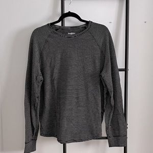 5 for $30 - Striped Long Sleeve Shirt Black and white stripes tee shirt for men